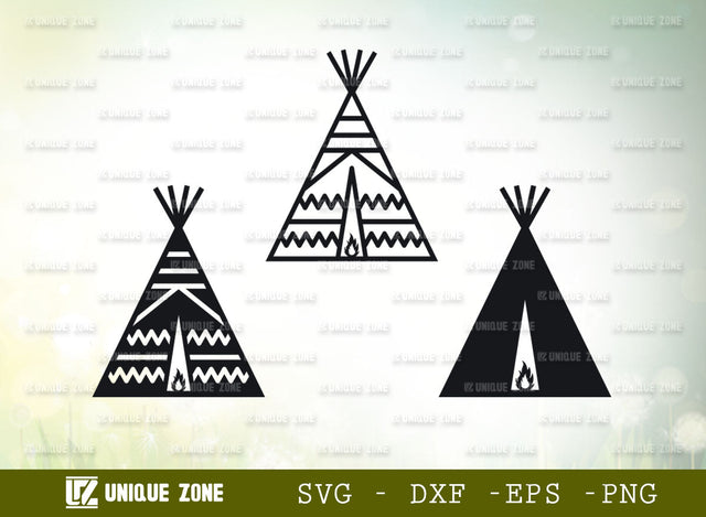 Indian Tepee SVG, Tepee Svg, Tipi Tent Svg, Native American Svg, Tent Svg, Tribal Tipi Svg, Boho Tipi Svg, Tepee Silhouette, SVG Unique Zone 