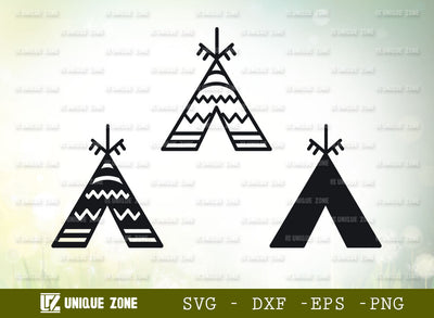 Indian Tepee SVG, Tepee Svg, Tipi Tent Svg, Native American Svg, Tent Svg, Tribal Tipi Svg, Boho Tipi Svg, Tepee Silhouette, SVG Unique Zone 
