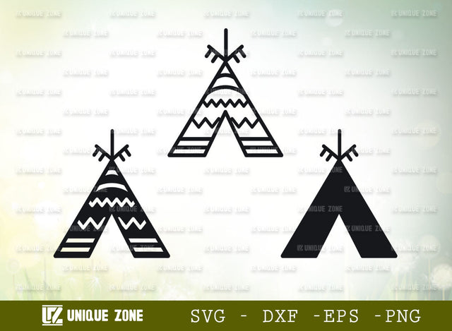 Indian Tepee SVG, Tepee Svg, Tipi Tent Svg, Native American Svg, Tent Svg, Tribal Tipi Svg, Boho Tipi Svg, Tepee Silhouette, SVG Unique Zone 