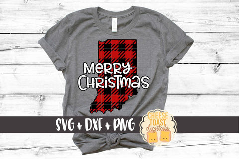 Indiana - Buffalo Plaid State - SVG PNG DXF Cut Files SVG Cheese Toast Digitals 