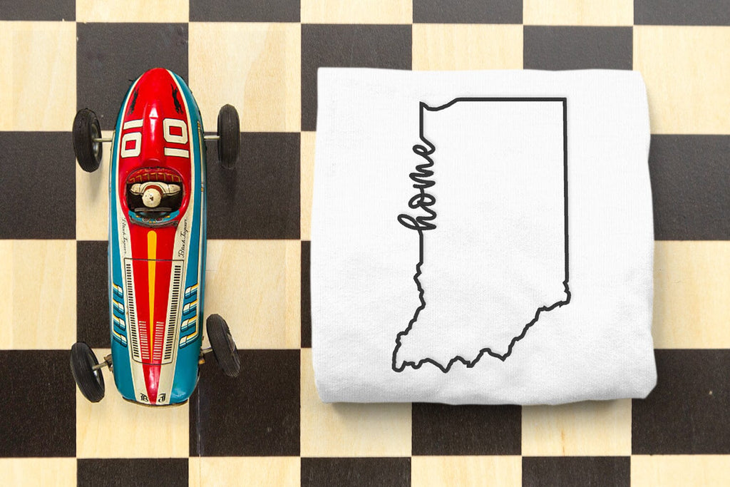 Indiana Home State Outline Embroidery - So Fontsy