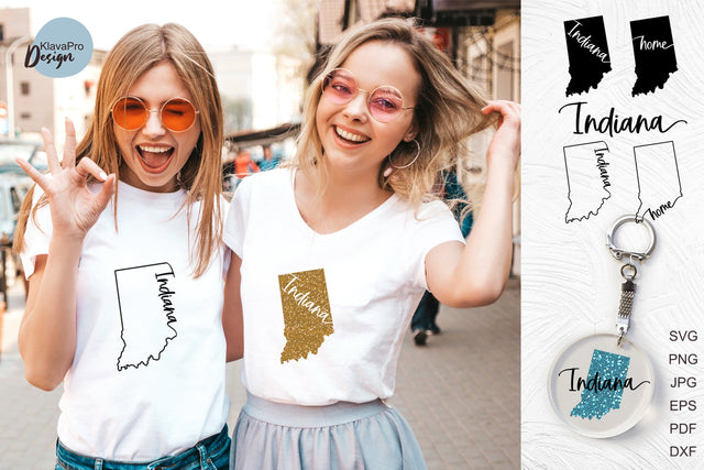 Indiana State SVG. Keychain and Door Porch sign Templates SVG Klava P 