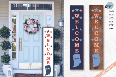 Indiana State SVG. Keychain and Door Porch sign Templates SVG Klava P 