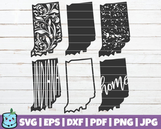 Indiana State SVG MintyMarshmallows 
