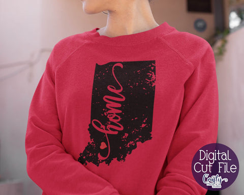 Indiana State Svg - Pride Svg - Home Svg -Home State Svg SVG Crafty Mama Studios 