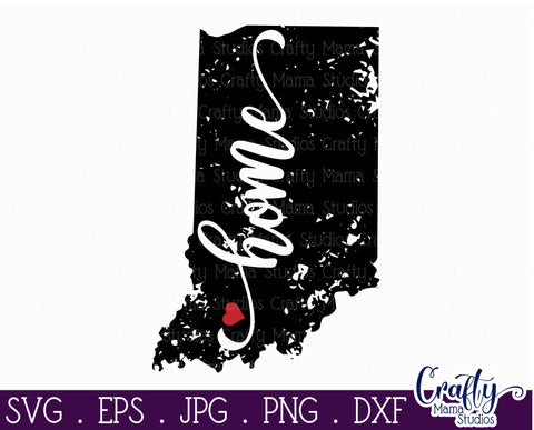 Indiana State Svg - Pride Svg - Home Svg -Home State Svg SVG Crafty Mama Studios 