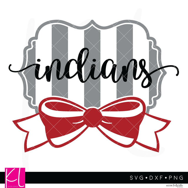 Indians and Bow Wide Stripe Frame SVG Kelly Lollar Designs 