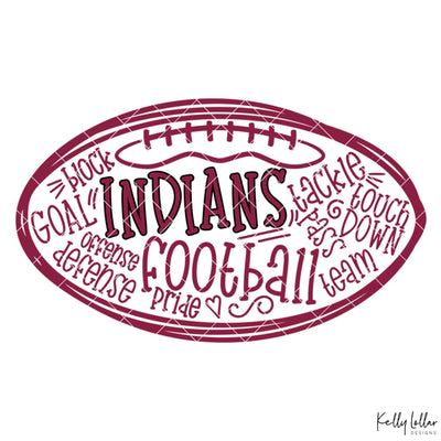 Indians Football SVG Kelly Lollar Designs 