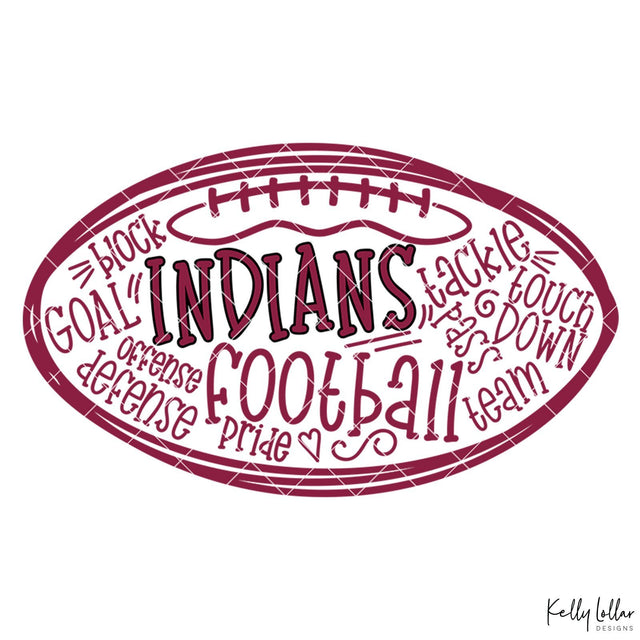 Indians Football SVG Kelly Lollar Designs 