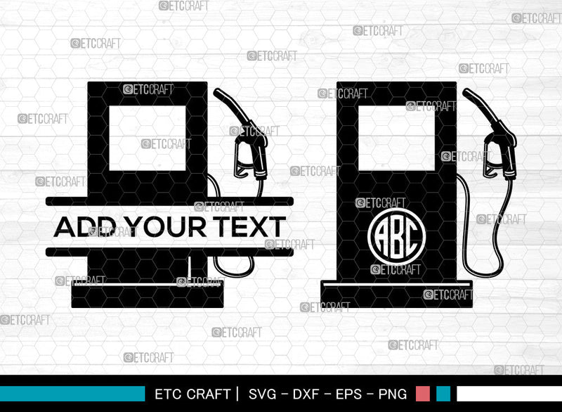 Indicator Gas Tank Monogram SVG, Indicator Gas Tank SVG, Split Monogram Svg, Petrol Indicator Svg, Fuel Gauge Svg, Gas Station Svg, Indicator Gas Tank SVG ETC Craft 