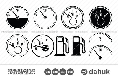 Indicator Gas Tank SVG, gas station svg, fuel gauge svg, petrol fuel svg, Gas Tank svg, Indicator Gas svg, svg, clipart, cricut cut SVG dahukdesign 