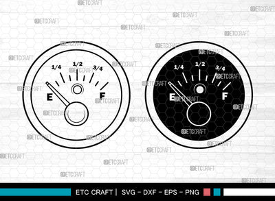 Indicator Gas Tank SVG, Indicator Gas Tank SVG, Empty Full Gas Tank Svg, Petrol Indicator Svg, Fuel Gauge Svg, Gas Station Svg, Indicator Gas Tank SVG ETC Craft 
