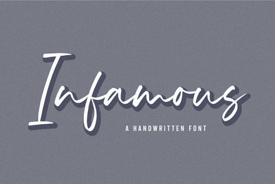 Infamous a Handwritten Font Font Balpirick 