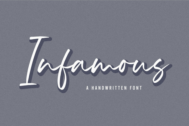 Infamous a Handwritten Font Font Balpirick 