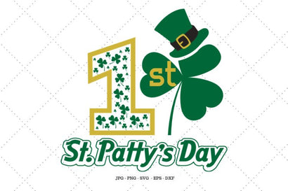 Infant St Patrick's, St Paddy's Day, My 1'st St Patrick's, Baby St Patrick's, Digital File, March Baby, Green Gold SVG SVG Digital Designer 