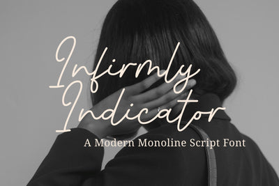 Infirmly Indicator - a Monoline Font Font nhfonts 