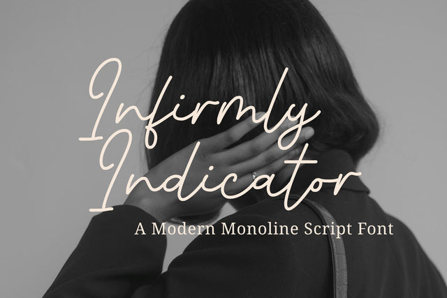 Infirmly Indicator - a Monoline Font Font nhfonts 