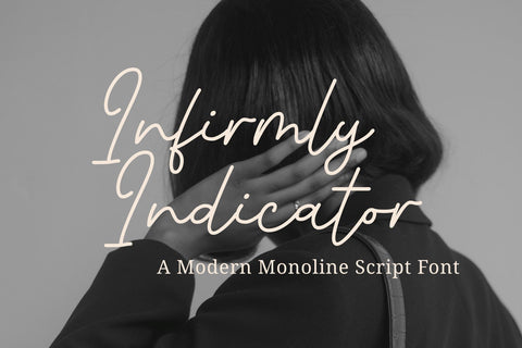 Infirmly Indicator - a Monoline Font Font nhfonts 