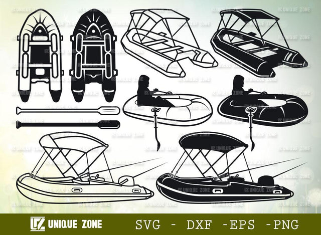 Inflatable Boat Svg | Rafting Svg | Raft Svg | Rubber Boat Svg | Boat Svg | Lifeboat Svg | Lake Svg | SVG Unique Zone 