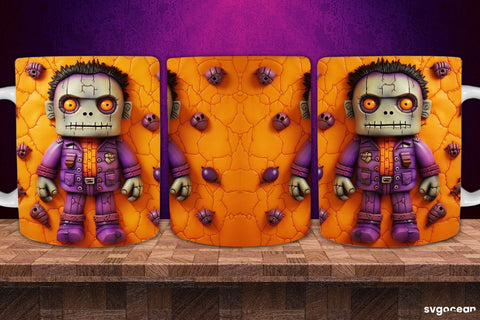 Inflated Halloween Mug Wrap | 11 Oz | Sublimation Sublimation SvgOcean 