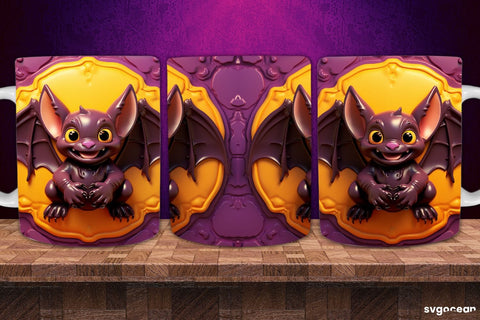 Inflated Halloween Mug Wrap | 11 Oz | Sublimation Sublimation SvgOcean 