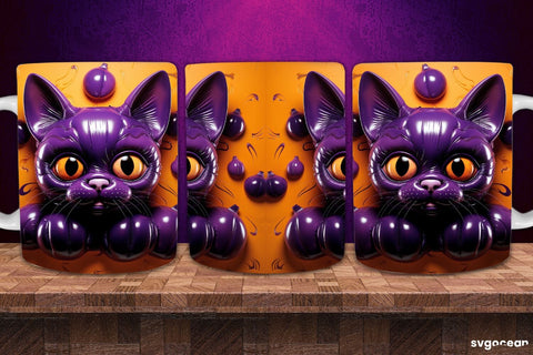 Inflated Halloween Mug Wrap | 11 Oz | Sublimation Sublimation SvgOcean 