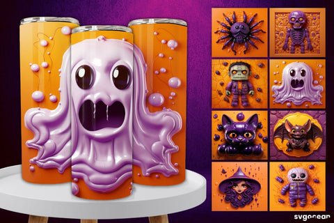 Inflated Halloween Tumbler Wrap | 20 Oz | Sublimation Sublimation SvgOcean 
