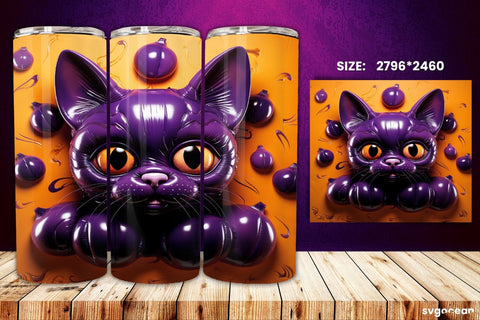 Inflated Halloween Tumbler Wrap | 20 Oz | Sublimation Sublimation SvgOcean 