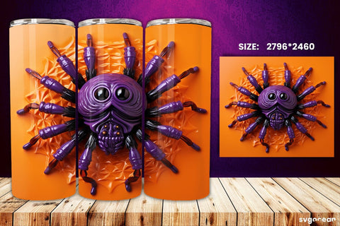 Inflated Halloween Tumbler Wrap | 20 Oz | Sublimation Sublimation SvgOcean 