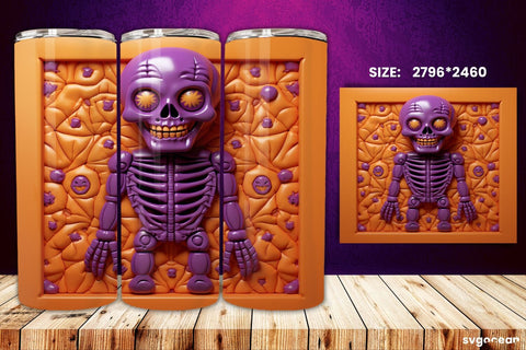 Inflated Halloween Tumbler Wrap | 20 Oz | Sublimation Sublimation SvgOcean 