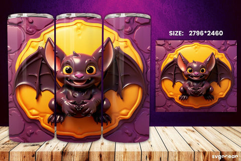 Inflated Halloween Tumbler Wrap | 20 Oz | Sublimation Sublimation SvgOcean 