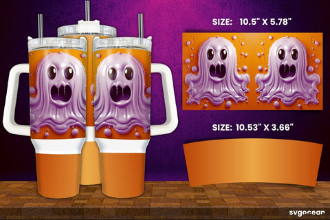 Inflated Halloween Tumbler Wrap | 40 Oz | Sublimation Sublimation SvgOcean 