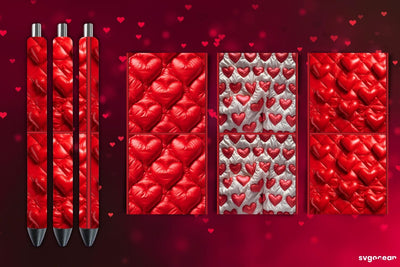 Inflated Hearts Pen Wrap Bundle | Sublimation Sublimation SvgOcean 