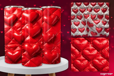 Inflated Hearts Tumbler Wrap Bundle | 20 Oz | Sublimation Sublimation SvgOcean 