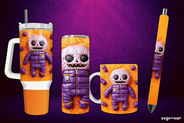 Inflated Zombie Wrap Bundle | Tumbler | Mug | Pen Sublimation SvgOcean 
