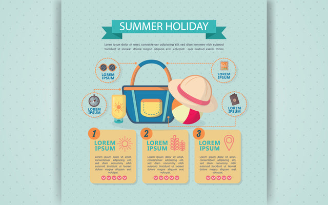 Infographic travel planning a summer hat SVG naemmiah021 