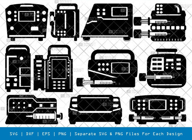 Infusion Pump Machine Silhouette Svg Cricut Cut Files Png Bundle, SB01068 SVG ETC Craft 
