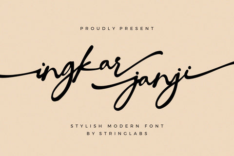 Ingkar Janji - Stylish Script Font Font StringLabs 