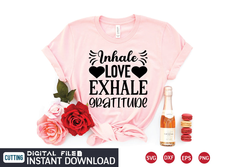 inhale love exhale gratitude SVG designer krishna 