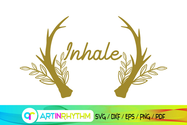 inhale svg, antler svg SVG Artinrhythm shop 