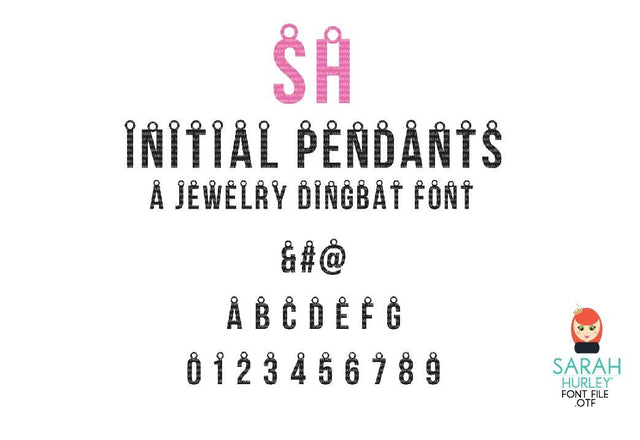 Initial Pendants Font Font Sarah Hurley 