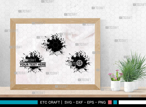 Ink Splatter Monogram, Ink Splatter Silhouette, Ink Splatter SVG, Paint Splatter Svg, Slime Svg, Blood Splatter Svg, Paint Spots Svg, SB00452 SVG ETC Craft 