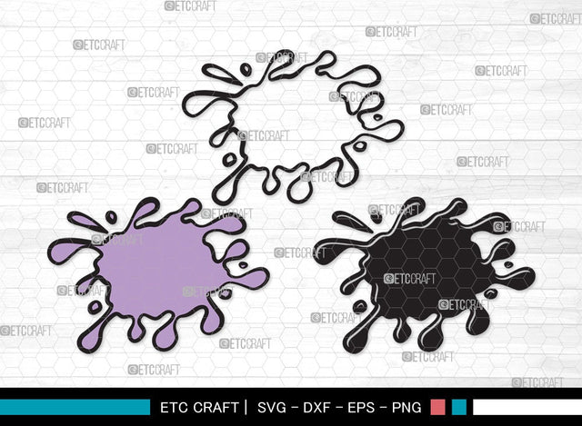 Ink Splatter SVG Cut File | Slime Svg | Blood Splatter Svg | Paint Splatter Svg | Paint Spots Svg | Ink Splatter Clipart SVG ETC Craft 
