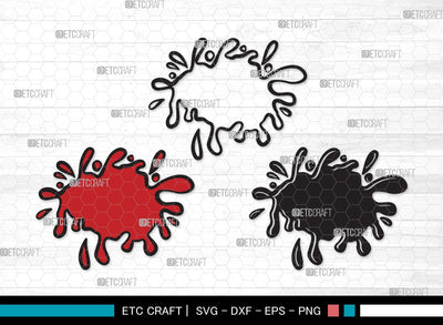 Ink Splatter SVG Cut File | Slime Svg | Blood Splatter Svg | Paint Splatter Svg | Paint Spots Svg | Ink Splatter Clipart SVG ETC Craft 
