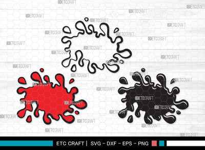 Ink Splatter SVG Cut File | Slime Svg | Blood Splatter Svg | Paint Splatter Svg | Paint Spots Svg | Ink Splatter Clipart SVG ETC Craft 