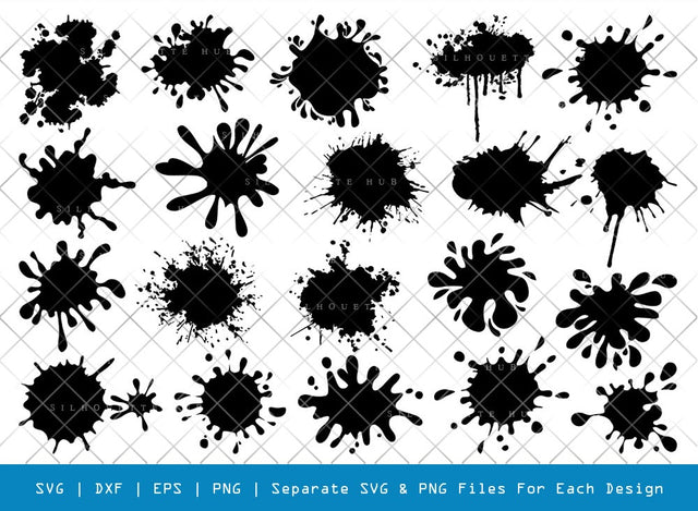 Ink Splatter SVG Cut Files | Ink Splatter Silhouette | Paint Splatter Svg | Slime Svg | Blood Splatter Svg | Paint Spots Svg | Ink Splatter Bundle SVG ETC Craft 