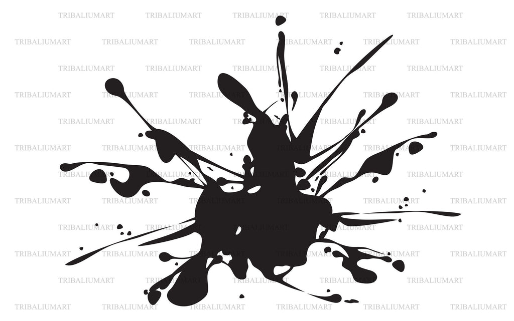Ink Spot. Cut files for Cricut. Clip Art (eps, svg, pdf, png, dxf, jpeg ...