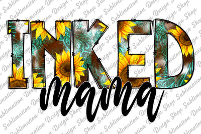 Inked Mama Png, Western Png, Sunflowers Png, Mama Png, Floral Mama Png, Tooled Leather Png, Sublimation Designs Download, Digital Download Sublimation SublimationDesignShop 