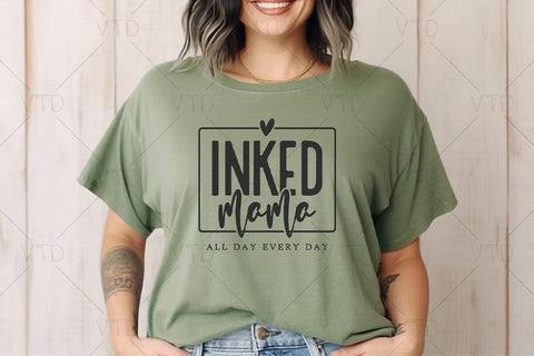 Inked Mama Svg Png Files, Funny Mom Svg, Mother's Day Svg, Mama Tshirt, Mama Shirts, Strong Woman Svg, Mom Mode Svg SVG DesignDestine 