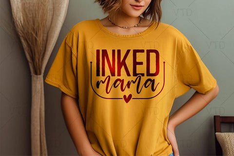 Inked Mama Svg Png Files, Mom life svg, Tattoo Svg, Funny Mom Svg, Mothers Day Svg, Boss Mama Svg, Strong Woman Svg, Mom Mode Svg SVG DesignDestine 